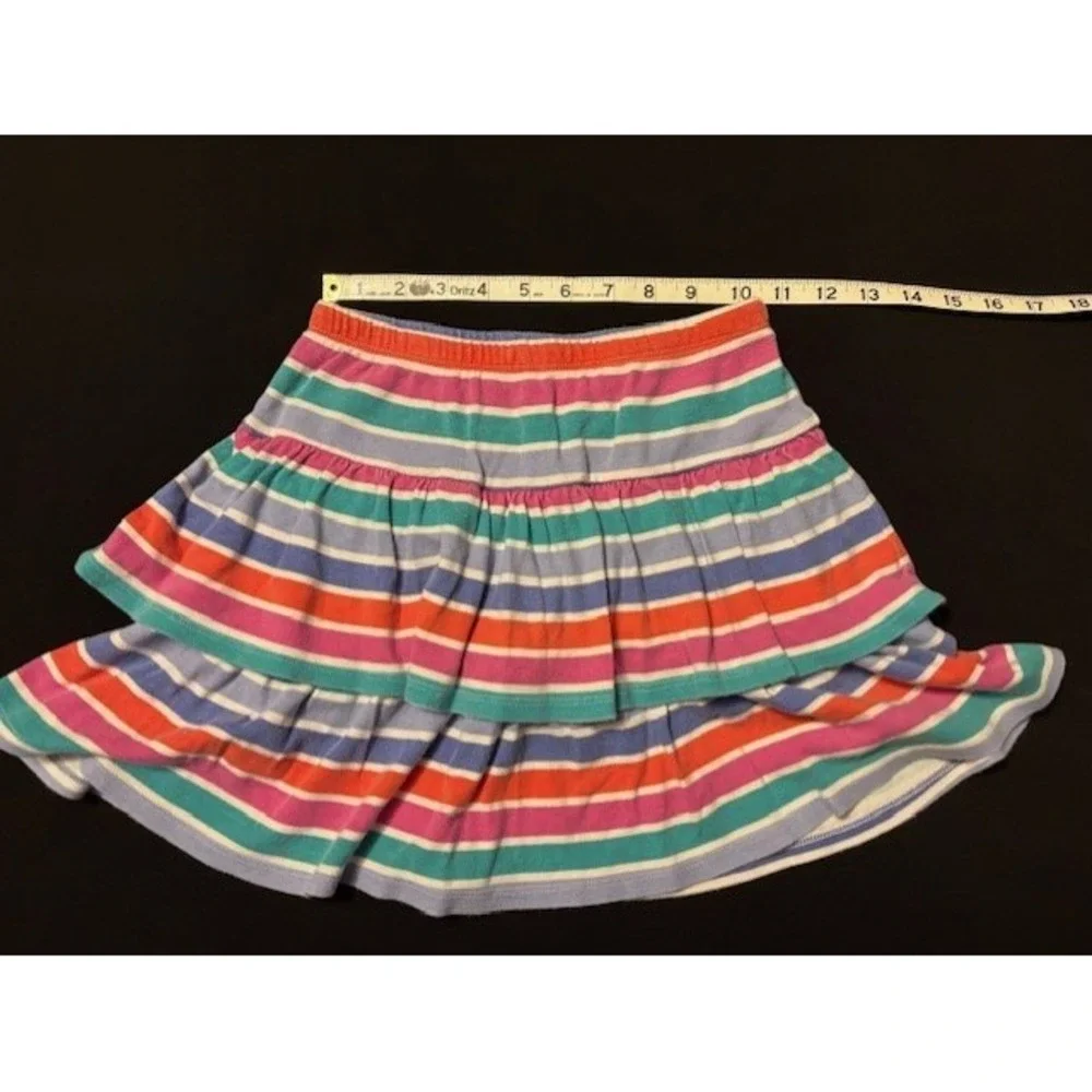 Gymboree size 8 striped multi colored skirt with attached shorts